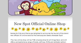 Spot Online Store Launch Email