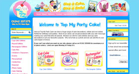 Top My Party Cake Website Design